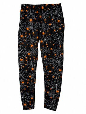 Just Cozy Halloween Spider Web Fleece-Lined Leggings – Women’s M/L